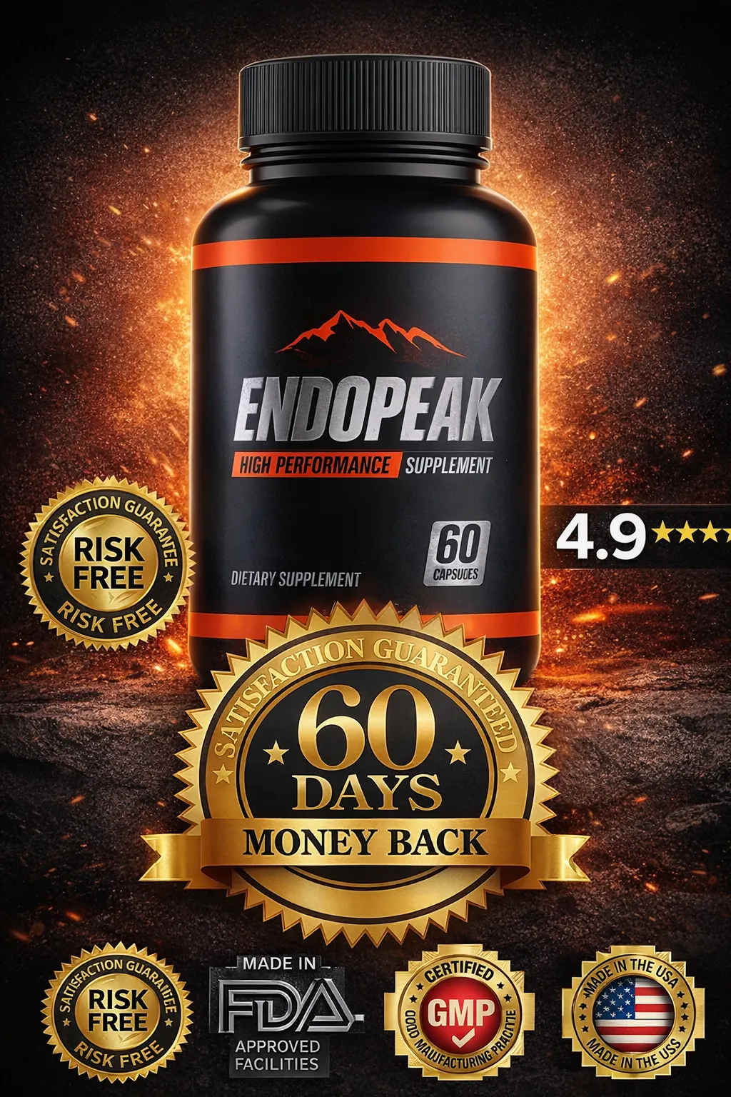 EndoPeak Supplement Bottle